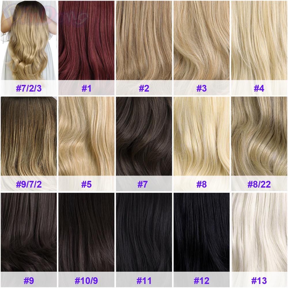 DinDong 24quot Synthetic Wave 34 Ladies Half Wig Hair Wavy Wigs with ...
