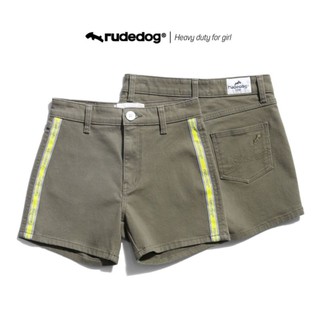 Rudedog กางเกงขาสั้นหญิง สีเขียว รุ่น Side classic