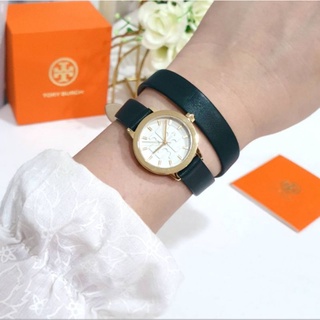 Tory Burch Gigi Double Wrap Watchนาฬิกาข้อมือหญิง สายหนังสีเขียว