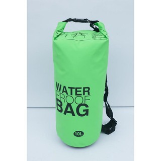 Waterproof Bag กระเป๋ากันน้ำ สีเขียว ขนาดความจุ 10 ลิตร