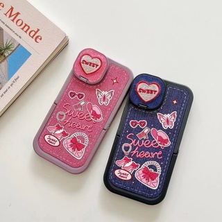 เคสโทรศัพท์มือถือนิ่ม ปักลายน่ารัก พร้อมกระจก สําหรับ Iphone 14 14pro 14promax 13 13promax 13pro 12 12promax 12pro 11 11promax 2022