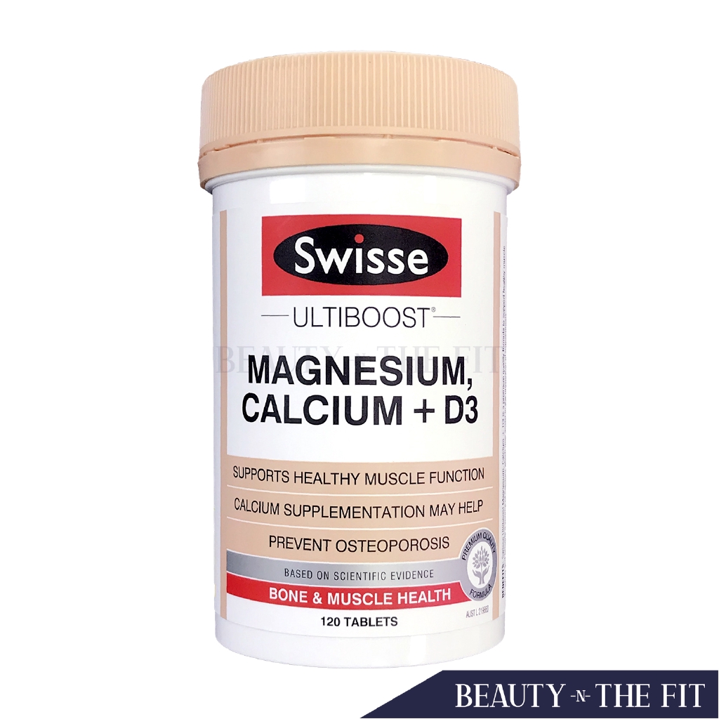 Swisse Ultiboost Magnesium Calcium + D3 120Tablets แมกนีเซียม Shopee