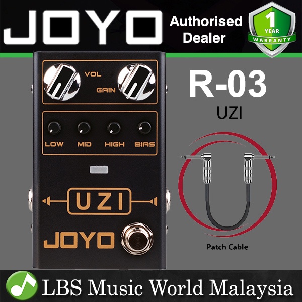 Joyo R-03 UZI การบิดเบือนกําไรสูงกีตาร์ไฟฟ้าเอฟเฟกต์เหยียบสําหรับเพลงโลหะหนัก (R03 R 03)