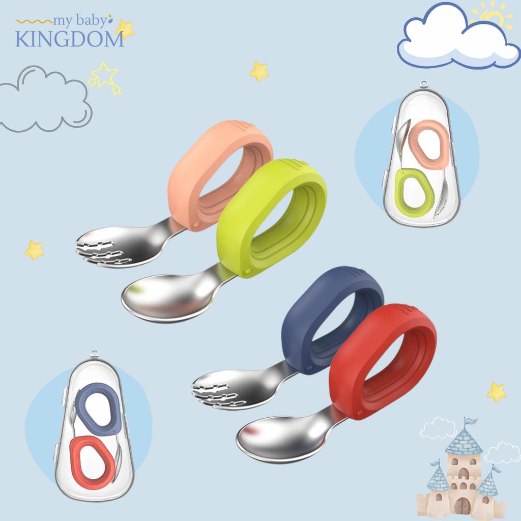 MY BABY KINGDOM BLW SPOON & FORK (แถมกล่อง) / BABY SPOON / MPASI SUPPLEIES