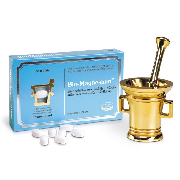 Pharma Nord Bio-Magnesium ฟาร์มา นอร์ด ไบโอ แมกนีเซียม บำรุงร่างกาย ลดอาการเหนื่อยล้า อ่อนเพลีย ขนาด 60 เม็ด 17348