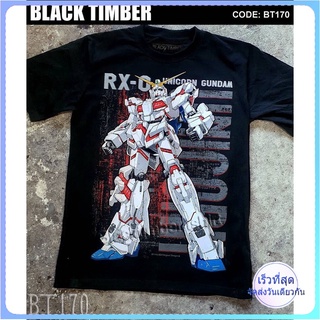 BT 0 RX-0 UNICORN GUNDAM เสื้อยืด ลายหนัง สกรีนลาย ผ้าหนา Movie BT Black Timber S M L XL XXL