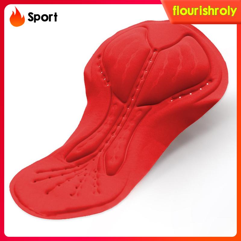 [flourishroly2 ] Gel Pad Cushion Bike Shorts ชุดชั ้ นในเบาะสะโพก Protector สีแดง