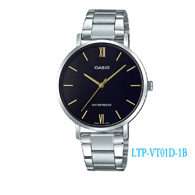 Casio Standard นาฬิกาข้อมือสุภาพสตรี สายสเตนเลส รุ่น LTP-VT01D หน้าโรมัน ประกันศูนย์CASIO 1 ปี จากร้าน M&amp;F888B