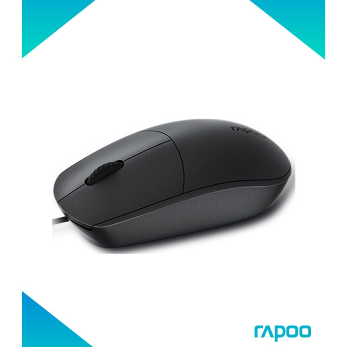 RAPOO เมาส์มีสาย N100 Optical Mouse (Black)