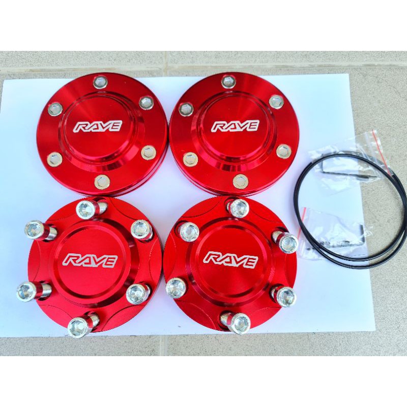 ฝาครอบดุมล้อแม็กสีแดงใส่รถตัวสูงดีแม็คหรือเชฟปีเก่าจนถึงปีใหม่2019แม็กขอบ18ถึง20หรือดุมล้อแม็กกว้าง1