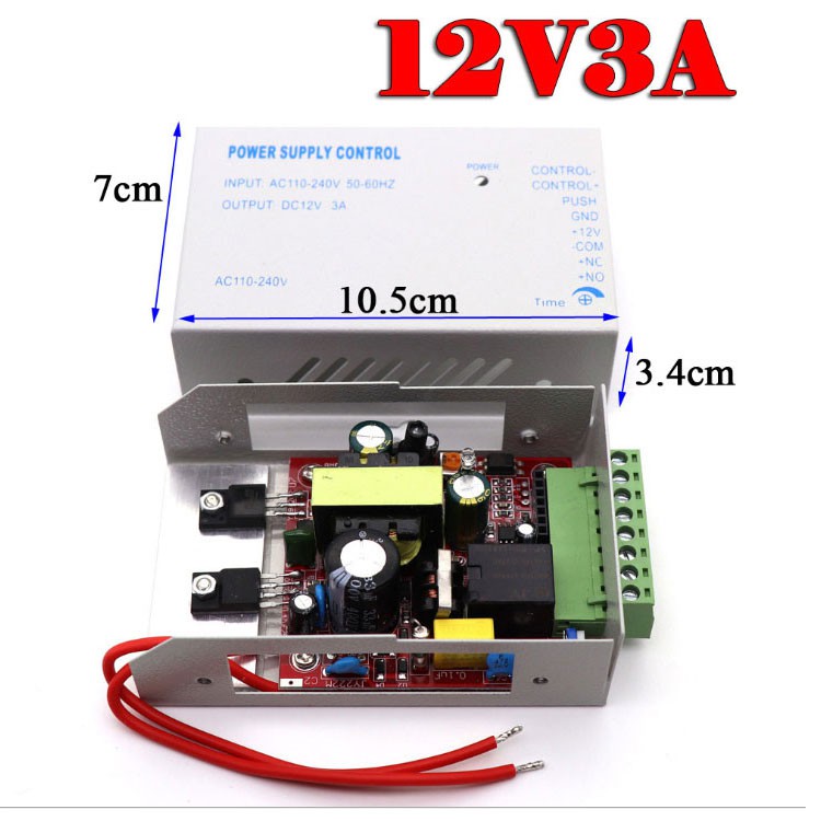 Power 12V 3A สำหรับงานกลอนแม่เหล็กไฟฟ้า,แหล่งจ่ายไฟประตูระบบควบคุมคีย์การ์ด AccessControl 3A DC 12 V