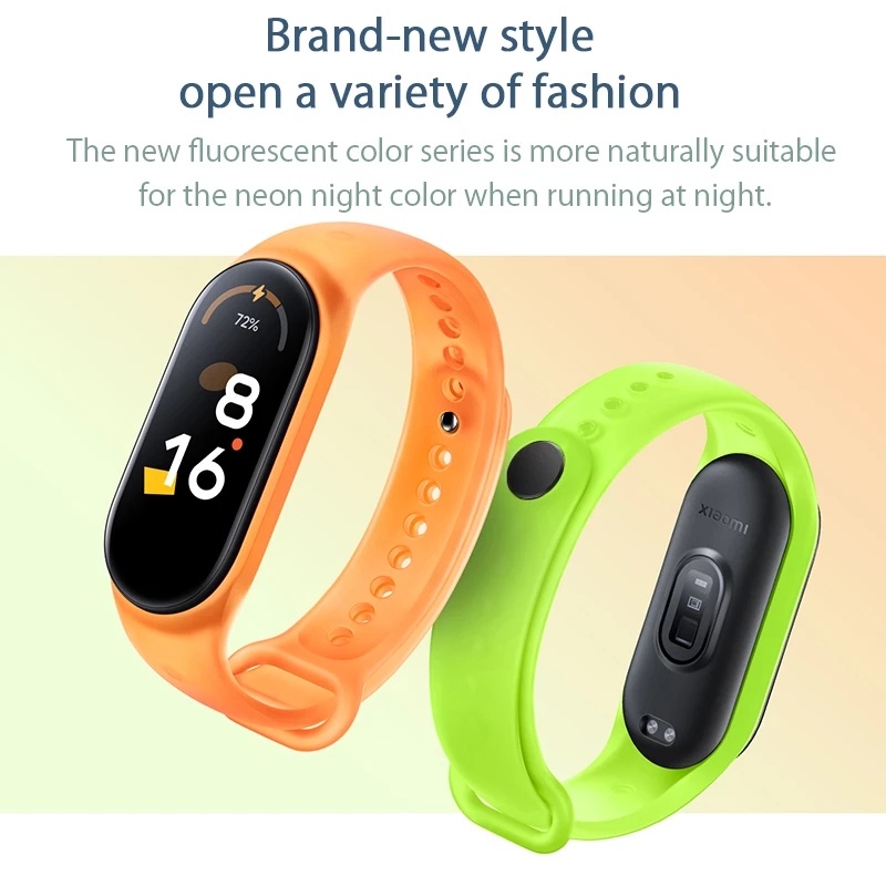 สายรัดข้อมือซิลิโคนเรืองแสง สําหรับ Xiaomi Mi Band 7 6 5 Miband 7 6 5 - รูปที่ 4