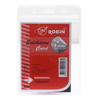 ป้ายชื่อพลาสติก แนวตั้ง สีใส แพ็ค12อัน โรบิน R38Y/Clear Plastic Vertical Name Tags Pack of 12 Robin R38Y