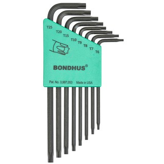 BONDHUS ชุดประแจหัวท็อคตัวแอล 8 ตัว แบบสั้น T6-T25 รุ่น 31832 บอลฮัส แท้