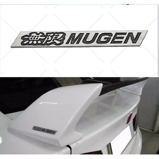 สปอยเลอร์โลโก้ Mugen อลูมิเนียม สีดํา สําหรับ Honda