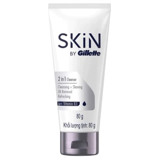 ❎️ exp. 12/23 ❎️ Skin by Gillette สกิน บาย ยิลเลตต์ 2 อิน 1 คลีนเซอร์ 80 กรัม