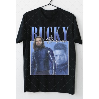 [S-5XL]ขายดี เสื้อยืดลําลอง ผ้าฝ้าย แขนสั้น คอกลม พิมพ์ลาย Bucky Barnes The Falcon And Winter Soldier Homage สไตล์วินเทจ