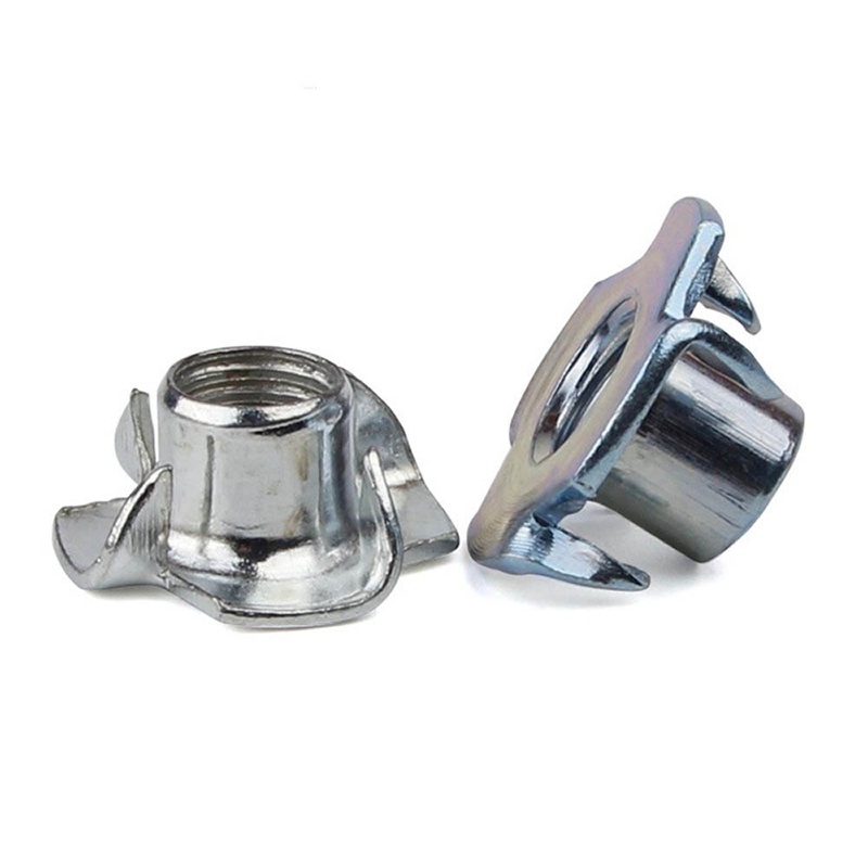 ถั่วโลหะ M8 Captive T Nuts Pronged Tee สําหรับถั่ว 50 ชิ้น gouyu77.th