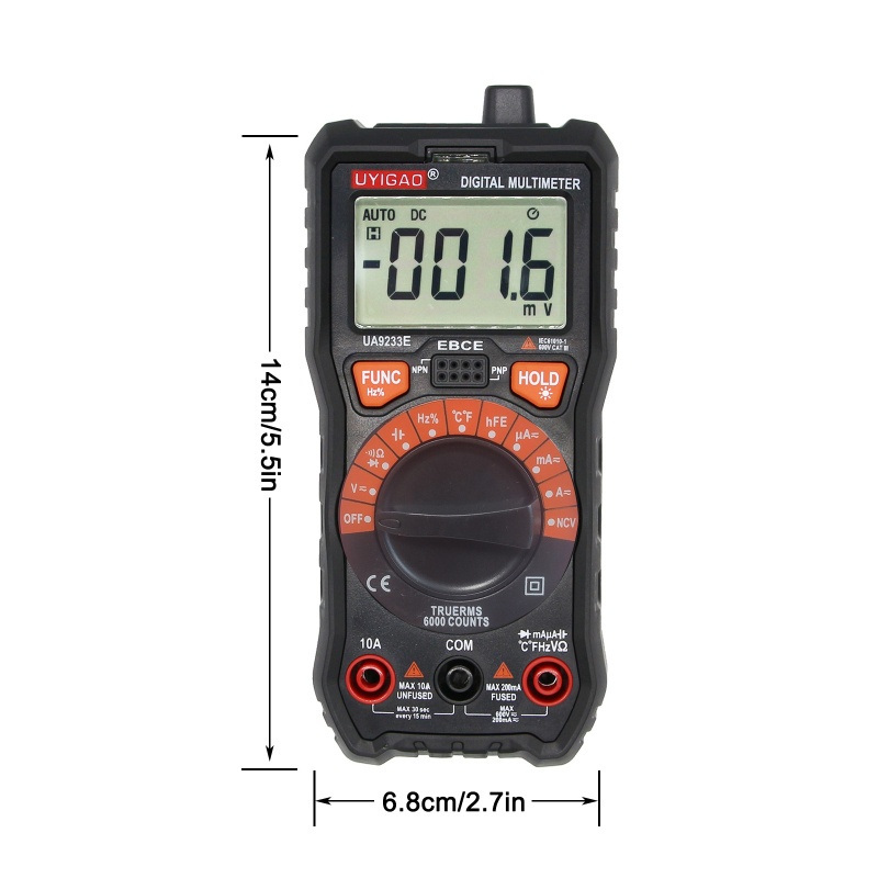 ღcom* 6000 Counts Digital Multimeter Auto-ranging Amp Voltage Tester for Electrician #8
