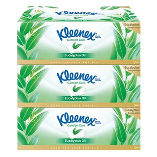 อุปกรณ์ทำความสะอาด กระดาษเช็ดหน้า KLEENEXEUCALYPTUS แพ็ค 3