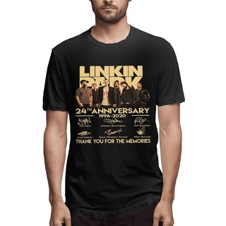 เสื้อยืด พิมพ์ลาย Linkin Park Rock Band 24Th Anniversary 1996 2020 สีสันสดใส สไตล์ฮิปฮอป