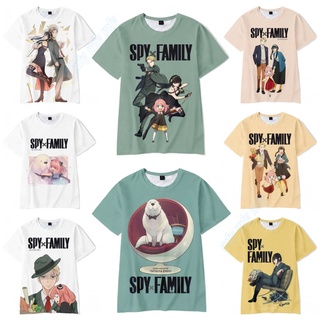 เสื้อยืดแขนสั้นลําลอง พิมพ์ลายอนิเมะ Spy x Family สําหรับผู้ใหญ่ ทุกเพศ