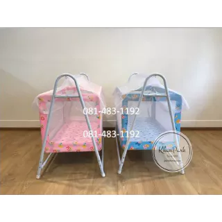 เปลดีไลท์ เปลกรง เปลเด็ก เปลไกว สีชมพู/ฟ้า🌈 ขนาด 57*102.5*85 ซม. kp99