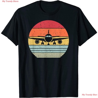 My Trendy Store 100%cotton เสื้อยืดคอวีผู้ชาย Airplane Shirt. Retro Style Pilot T-Shirt men เสื้อ ยืด ผู้ชาย คอกลม โอเวอ