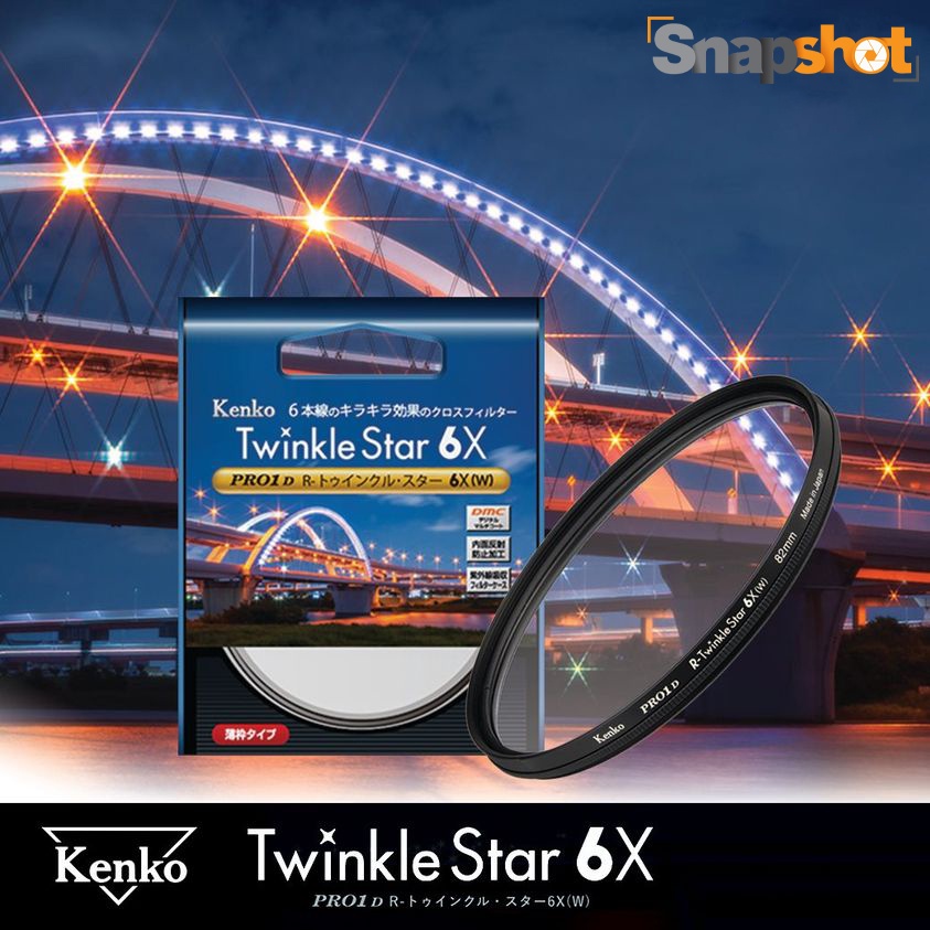 Filters 1290 บาท Kenko ฟิลเตอร์ ใช้ถ่ายดวงไฟให้เป็น 6 แฉก โดยไม่ต้องบีบรูรับแสง !!!  PRO1D R-Twinkle Star 6X (W) ประกันศูนย์ไทย snapshot Cameras & Drones
