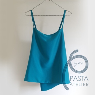 เสื้อสายเดี่ยวคอถ่วง ถอดสายได้ ปรับสายได้ Pasta Atelier Free Size สีฟ้า Turquoise