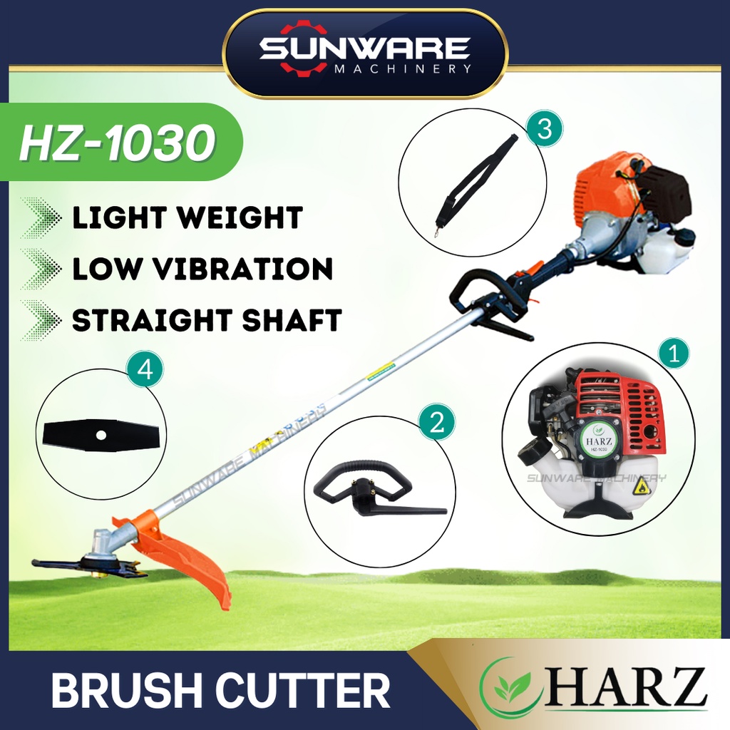 [ใหม่] HARZ HZ1030 HZ-1030 เครื่องตัดแปรง Mesin Rumput เพลาตรง CG260 Loop Handle