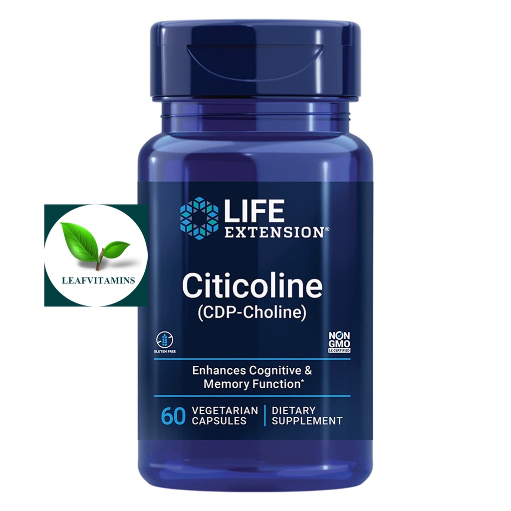 Life Extension  Citicoline (CDP-Choline) / 60 Vegetarian Capsules