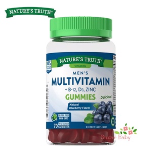 Natures Truth Mens Multivitamin Natural Blueberry 70 Vegetarian Gummies วิตามินรวมสำหรับผู้ชาย 70 กัมมี่ รสบลูเบอร์รี่