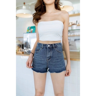 Mystyle jeansกางเกงยีนส์ผู้หญิงขาสั้น เอวสูง ผ้าไม่ยืดไซส์S,XL MS6061