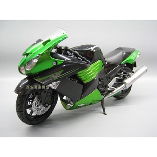 โมเดลรถจักรยานยนต์ โลหะผสมจําลอง 1/12 Kawasaki zx14 Ninja