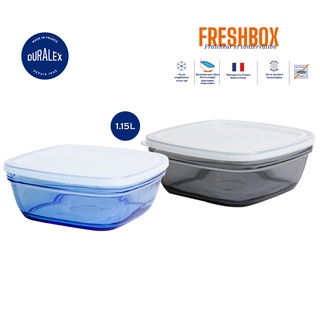 Duralex กล่องใส่อาหาร เวฟได้ รุ่น FRESHBOX Square dish with lid ขนาด 1.15L