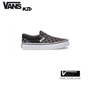 รองเท้าเด็กVANS SLIP ON CHECKERBOARD PEWTER BLACK KIDS สินค้ามีประกันแท้