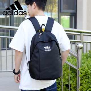 Adidas Backpack กระเป๋าเป้สะพายหลังกีฬาหนัง PU แฟชั่นสำหรับผู้หญิงและผู้ชาย