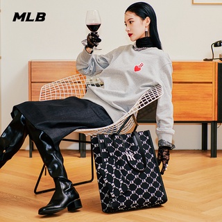 MLB NY MONOGRAM SERIES กระเป๋าNY กระเป๋าแบรนด์ทรงโท้ทสพายข้างผู้หญิงรุ่นใหม่ใบใหญ่