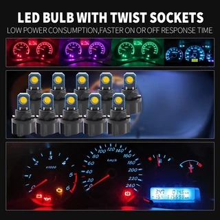 หลอดไฟ T5 Led พร้อมซ็อกเก็ตบิด W3W W1.2W 2SMD 12V COB 1 ชิ้น