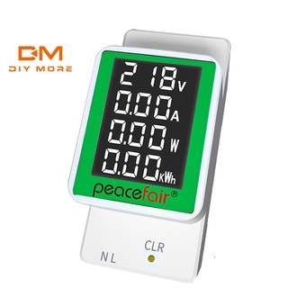 Diymore Ac 220V 100A Lcd พลังงานดิจิตอลโวลต์มิเตอร์แอมมิเตอร์วัตต์ Kwh มิเตอร์พลังงานใหม่