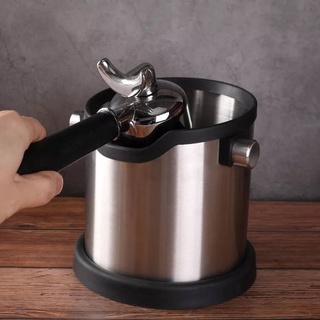 ที่เคาะกากกาแฟ ถังเก็บกากกาแฟสแตนเลส Stainless steel coffee grounds storage barrel ✅สินค้าพร้อมส่ง