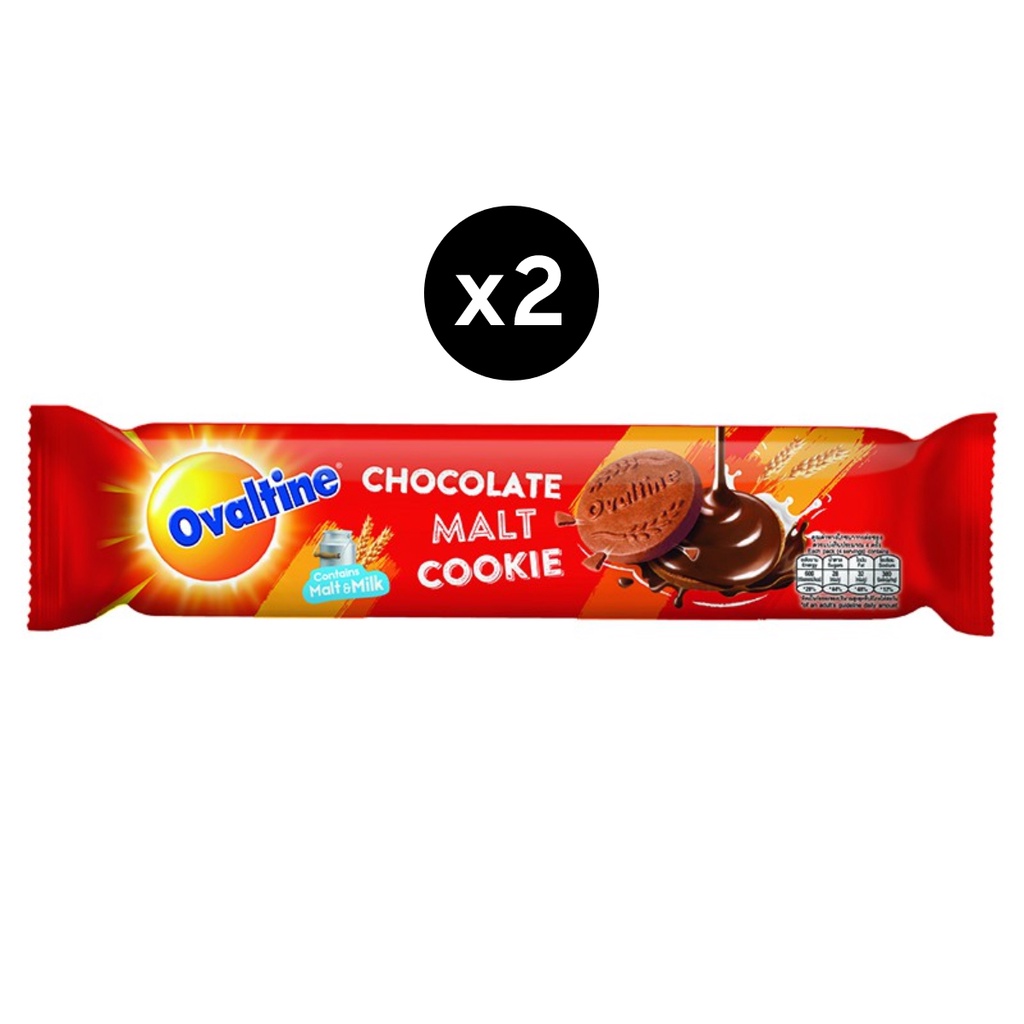 Ovaltine โอวัลตินคุกกี้สอดไส้ช็อกโกแลต 130 กรัม x2