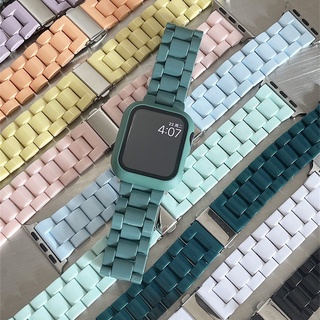 สายนาฬิกาข้อมือเรซิ่น สีแคนดี้ แบบเปลี่ยน สําหรับ iWatch band 44 มม. 40 มม. 45 มม. 41 มม. 38 มม. 42 มม. For สายนาฬิกา Apple Series 7 6 5 4 3 2 1