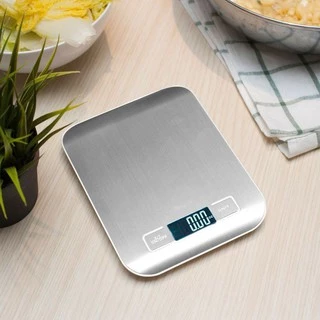 (เครื่องชั่ง 5 กิโล) ผิวหน้าสแตนเลส สวย หรูหรา เครื่องชั่งในครัว Kitchen Scale Digital Scale