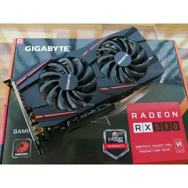 RADEON RX590 8G GIG มือสองสภาพสวยประกันADVICE 12/2565