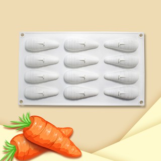 แม่พิมพ์แครอท 12 ช่อง 12-Piece Carrot Rabbit Mousse Cake Mold