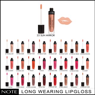 NOTE COSMETICS LONG WEARING LIPGLOSS 22 SUN MIRROR