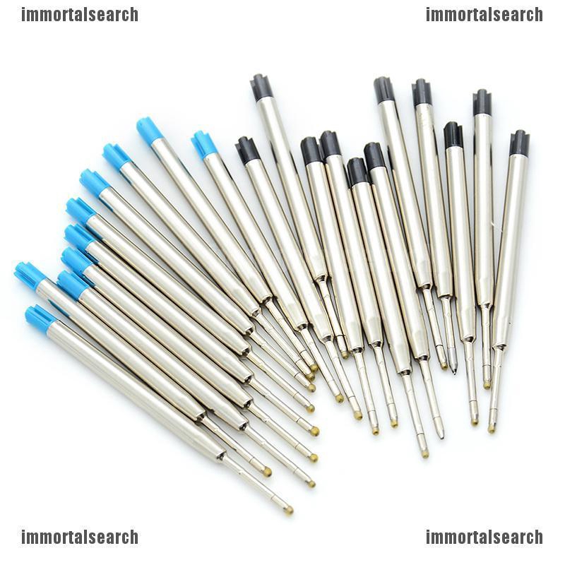 【ICE】 10 Pcs blue ink parker style standard 1.0mm ballpoint pen refills nib medium