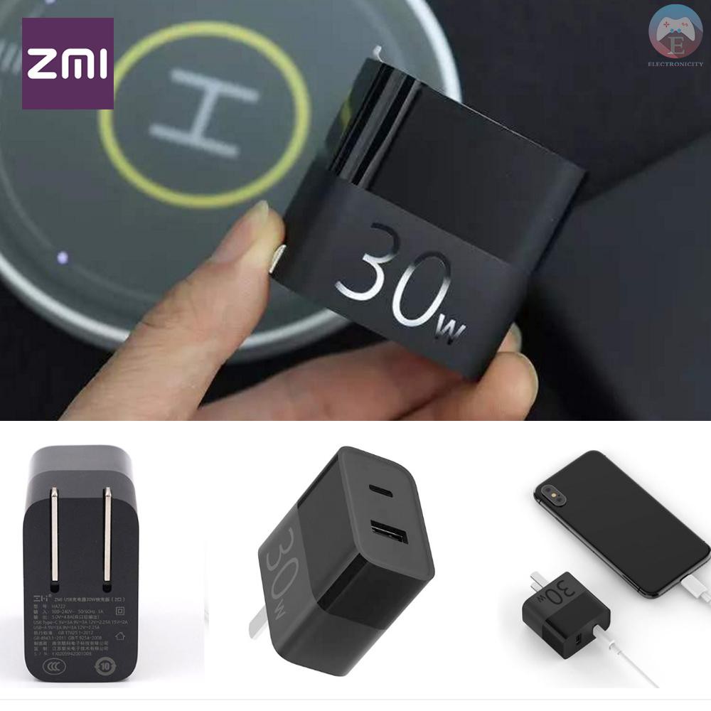 Zmi Ha 722 Usb อะแดปเตอร ชาร จ 30 W Usb C Charger 1a 1 C Pd 3 0 Qc 100 240 V พร อมสายเคเบ ล Shopee Thailand